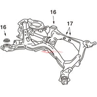 Nismo Rear Differential Crossmember Reinforced Mounting Bush fits Nissan S14/S15/R32/R33/R34/C34/Z32
