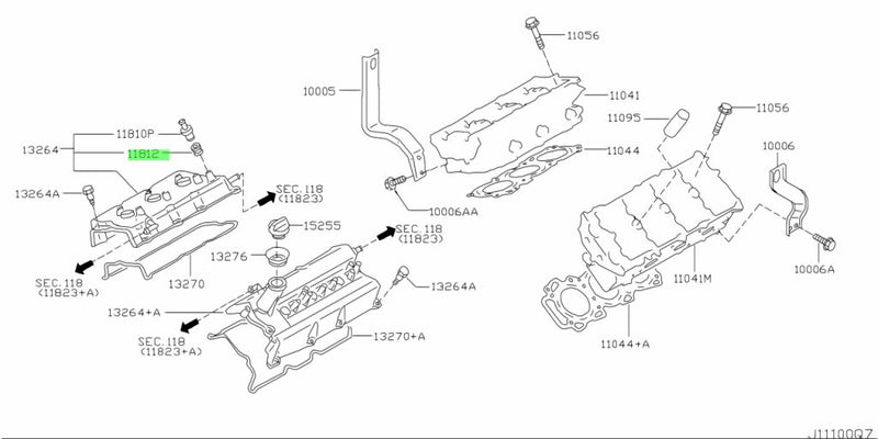 Genuine Nissan PCV Valve Fits Nissan R35 GTR 11/07-01/08, E50 Elgrand -07/01 & Y33/Y34 Cedric, Gloria & Leopard (VQ35DE/VQ30DET/VR38DETT)