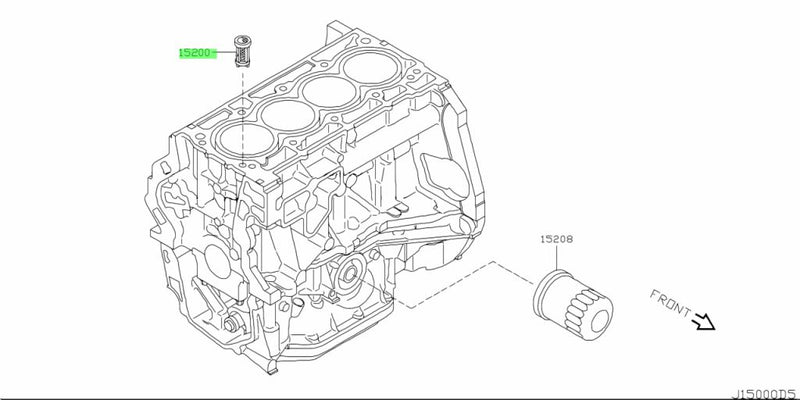 Genuine Nissan Front Cover VVT Oil Filter Strainer Fits Nissan J50 Crossover, R35 GTR, V36 Skyline, Y50 Fuga, Z33 350Z & Z34 370Z (VQ35HR/VQ37HR/VR38DETT)