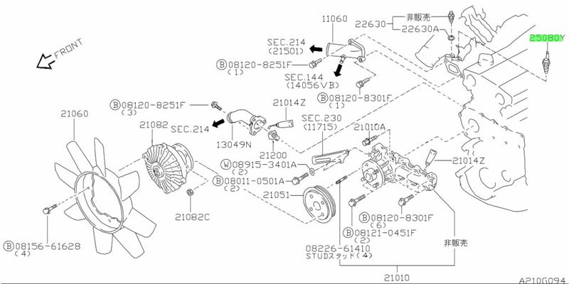 Genuine Nissan Water Temperature Sensor Fits Nissan R34 Skyline GTR RB26DETT (01/1999-)