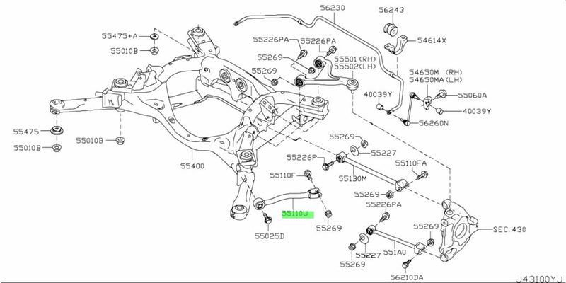 ZSS Rear Traction Arms (Hardened Rubber) Fits Nissan R35 GTR