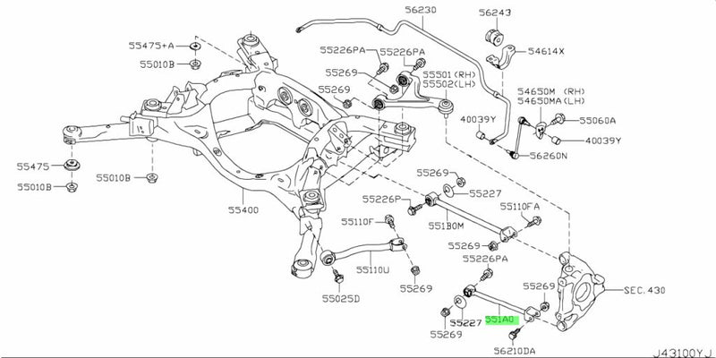 ZSS Rear Lower Camber Arms (Hardened Rubber) Fits Nissan R35 GTR