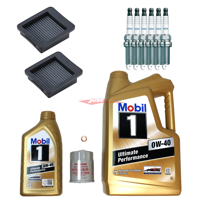 Nissan R35 GTR Complete Service Kit (Mobil 1 , NGK, Nissan & BLITZ Filters)