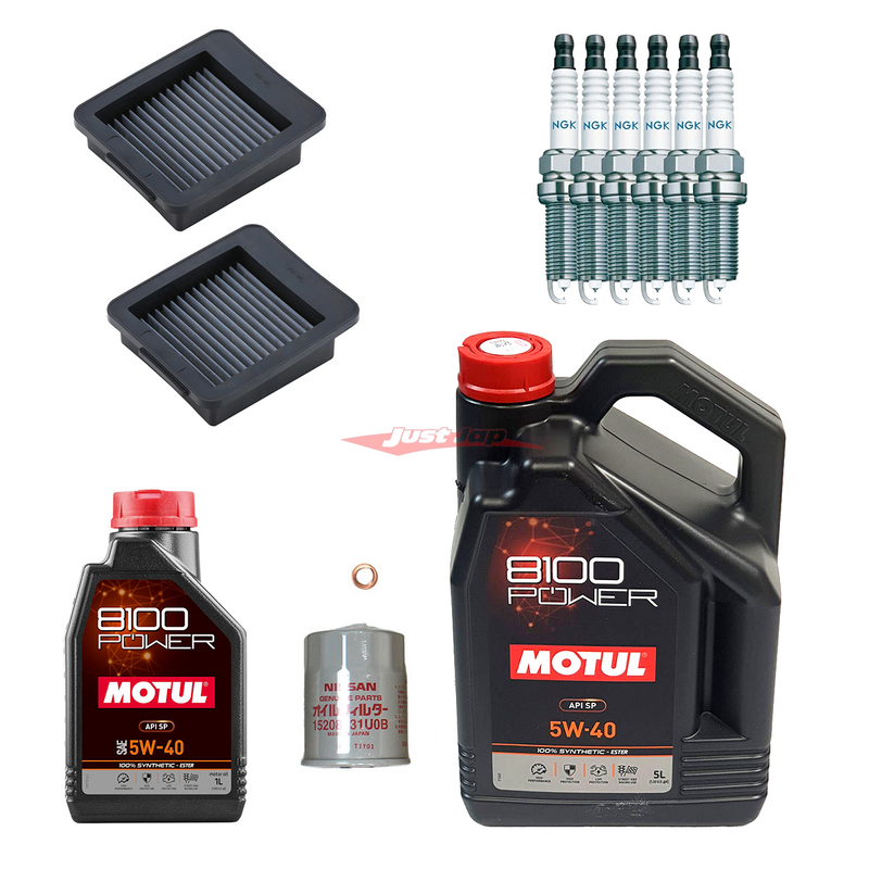 Blitz R35 Kit Nissan R35 GTR Complete Service Kit (Motul 8100, NGK, Nissan & BLITZ F ...