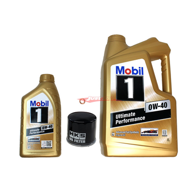Nissan R35 GTR Engine Oil Service Kit - Mobil 1 0W-40 & HKS Racing Oil Filter