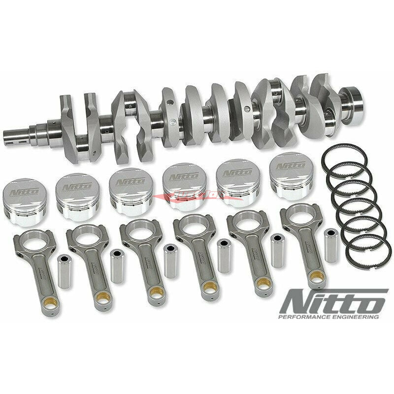 Nitto RB30 DOHC *Wide Jnl* 3.2L Stroker Kit (V2 I-Beam Rods / 86.5mm Bore) - 4340