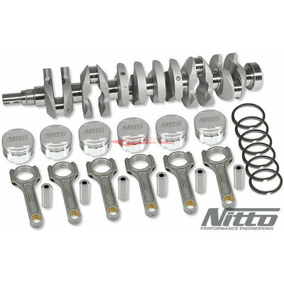 Nitto RB30 DOHC *Wide Jnl* 3.2L Stroker Kit (V2 I-Beam Rods / 87.0mm Bore) - 4340