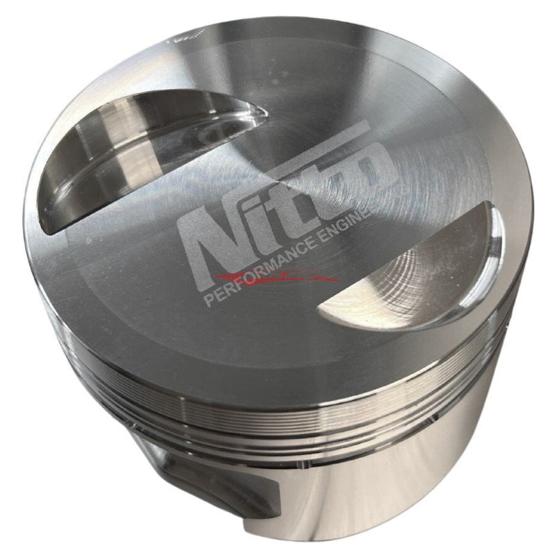 Nitto RB30 SOHC - 86.5mm (+.020") Hi Comp 2 Valve Relief -3cc Dish * HD Forging Pistons