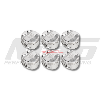 Nitto RB30 SOHC - 86.5mm (+.020") Hi Comp 2 Valve Relief -3cc Dish * HD Forging Pistons