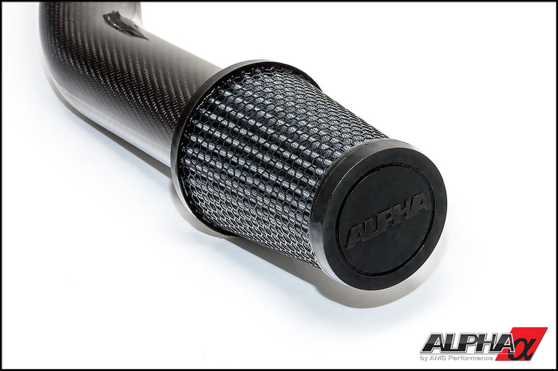 AMS Alpha Performance Carbon Fibre Intake Pipe Set W/Filters (Stock Turbos / Upgraded 2-Bolt Compressor Covers) Fits Nissan R35 GT-R