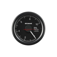Pivot 52mm Oil Pressure Gauge With Sensor (White Lighting)