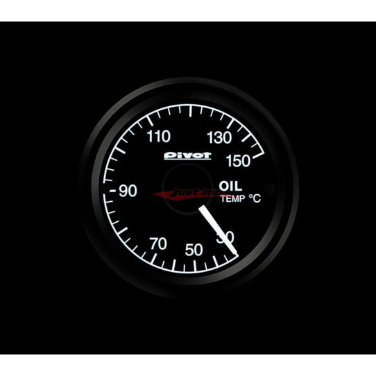 Pivot 52mm Oil Pressure Gauge With Sensor (White Lighting)