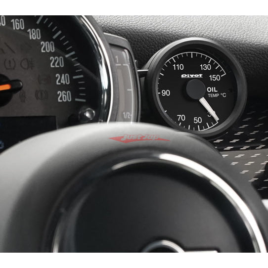 Pivot 52mm Oil Temperature Gauge with Sensor (White Lighting)
