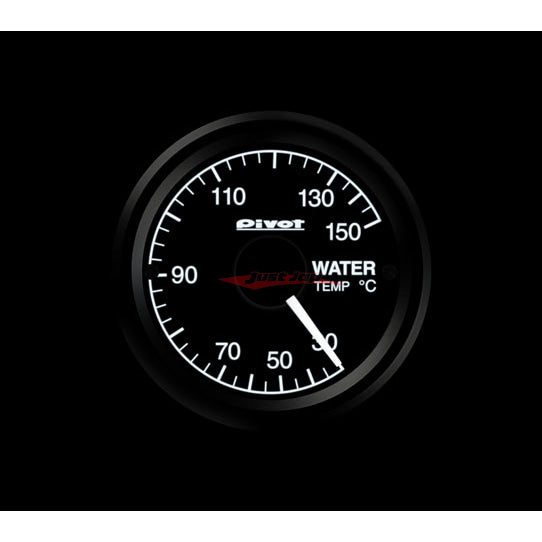 Pivot 52mm Water Temp Gauge With Sensor (White Lighting)