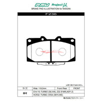 Project MU HC-EP Front Brake Pads Fits Nissan & Subaru (Sumitomo 4 Pot)