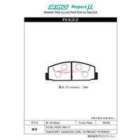 Project MU HC-EP Rear Brake Pads Fits Mazda RX-7 SA22C Ser. 3 & FC3S/ FD3S