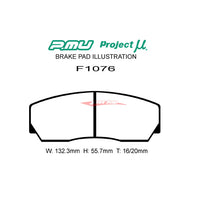 Project Mu RC09 Club Racer Brake Pads Fits ATTKD / BBK Front Medium & Small 6 Pot & 4 Pot Caliper / Rear Big 6 Pot Caliper