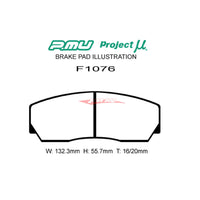 Project Mu RC09 Club Racer Brake Pads Fits ATTKD Medium & Small 6 Pot & 4 Pot Front / Big 6 Pot Rear Calipers