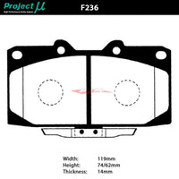 Project Mu RC09 Club Racer Brake Pads Fits Nissan & Subaru (Sumitomo 4 Pot)