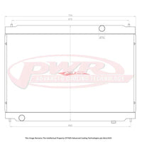 PWR Performance Alloy Radiator 42mm Close Mesh Fits Nissan R35 GTR (2007-2020)