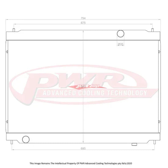 PWR Performance Alloy Radiator 42mm Close Mesh Fits Nissan R35 GTR (2007-2020)
