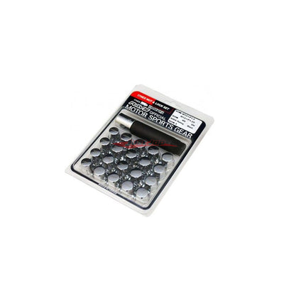 RAYS Volk Racing Steel Wheel Lug Nuts & Locking Nut Set - M12 x P1.25 (Chrome)