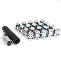 RAYS Volk Racing Steel Wheel Lug Nuts & Locking Nut Set - M12 x P1.5 (Chrome)