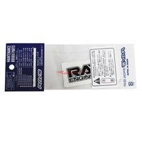 RAYS Volk Racing Wheel Disk Repair Decal Sticker Set (Black) - Bronze TE37