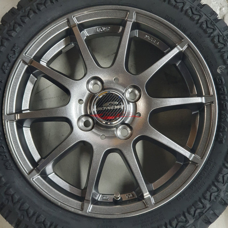 Schneider StaG Wheels Metallic Gray w/All Terrain Tyres fits Daihatsu Hijet S500/S510P