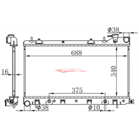 TBAP Genuine Style Replacement Radiator Fits Subaru Impreza GC/GF 08/98- (EJ16/18/20 Non Turbo)