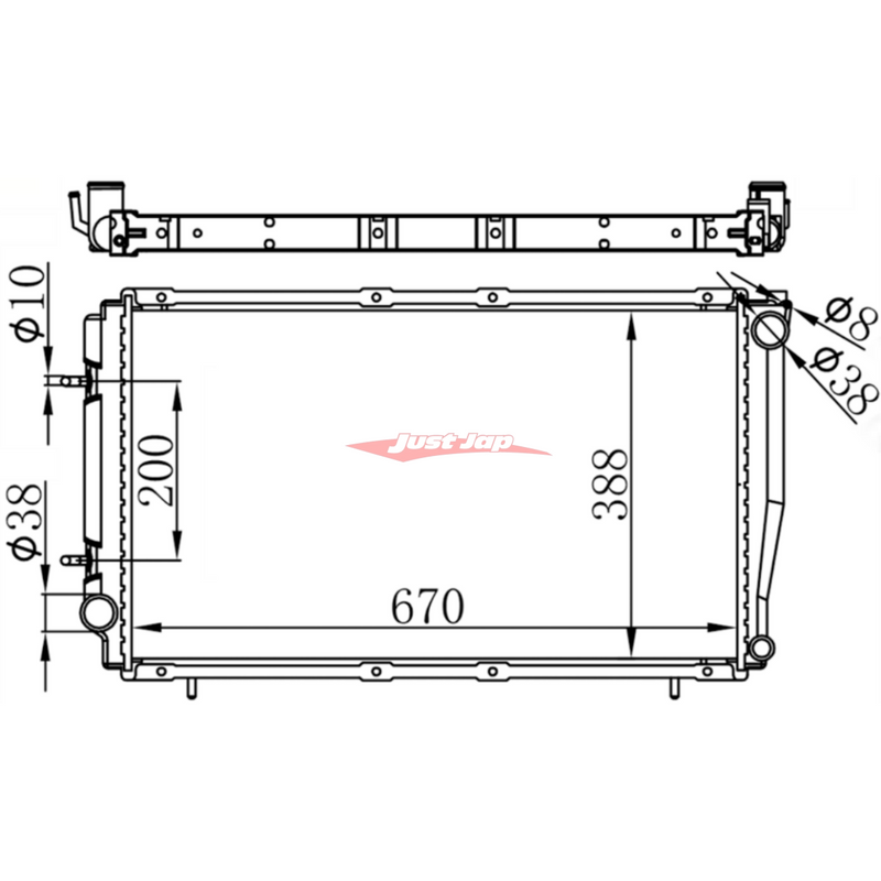 TBAP Genuine Style Replacement Radiator Fits Subaru Impreza GC8/GF8 92-00 (EJ20 Turbo)