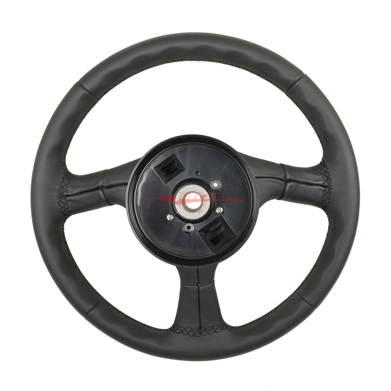 TISSO Nappa Leather OEM Style Steering Wheel (Black Stitching) Fits Nissan R32 Skyline GTR