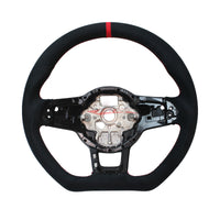 TISSO Premium Alcantara Leather Steering Wheel (Red) - VW Golf GTI MK7