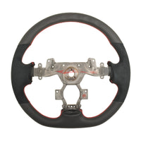 TISSO Premium Nappa Leather & Alcantara Steering Wheel (Red Stitching) Fits Nissan R35 GTR