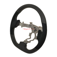TISSO Premium Nappa Leather & Alcantara Steering Wheel (Grey Stitching) Fits Nissan R35 GTR