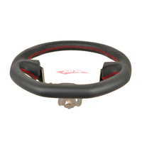 TISSO Premium Smooth & Perforated Nappa Leather Steering Wheel (Red Stitching) Fits Nissan R34 Skyline GTR , S15 Silvia & 200SX