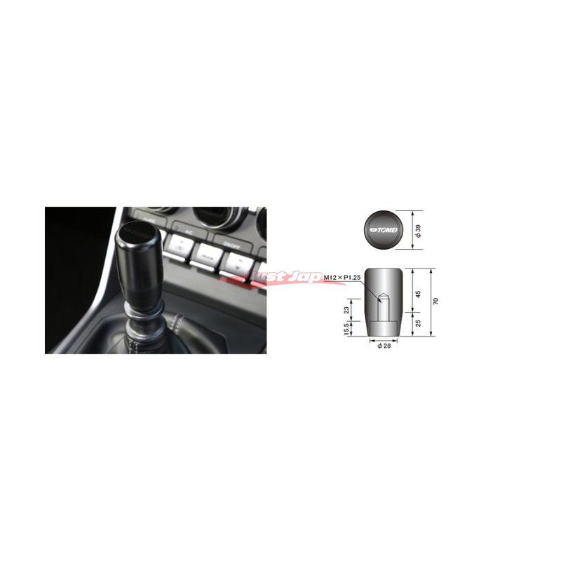Tomei Duracon Short Gear Shift Knob (70mm) Fits Nissan, Subaru & Toyota 6 Speed (28mm / M12 x 1.25)