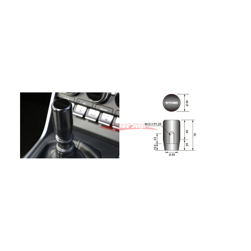 Tomei Duracon Short Gear Shift Knob (70mm) Fits Subaru & Toyota 6 Speed (28mm / M12 x 1.25)