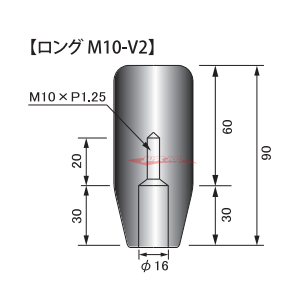 Tomei Duracon Tall Gear Shift Knob (V2 90mm) Fits Nissan / Mitsubishi / Subaru / Suzuki (M10 x 1.25)