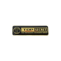 Top Secret Aluminium Emblem (57x16x2mm)
