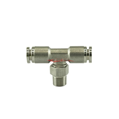 Turbosmart 1/8" NPT Tee Pushloc Fitting - SS - 1/4"