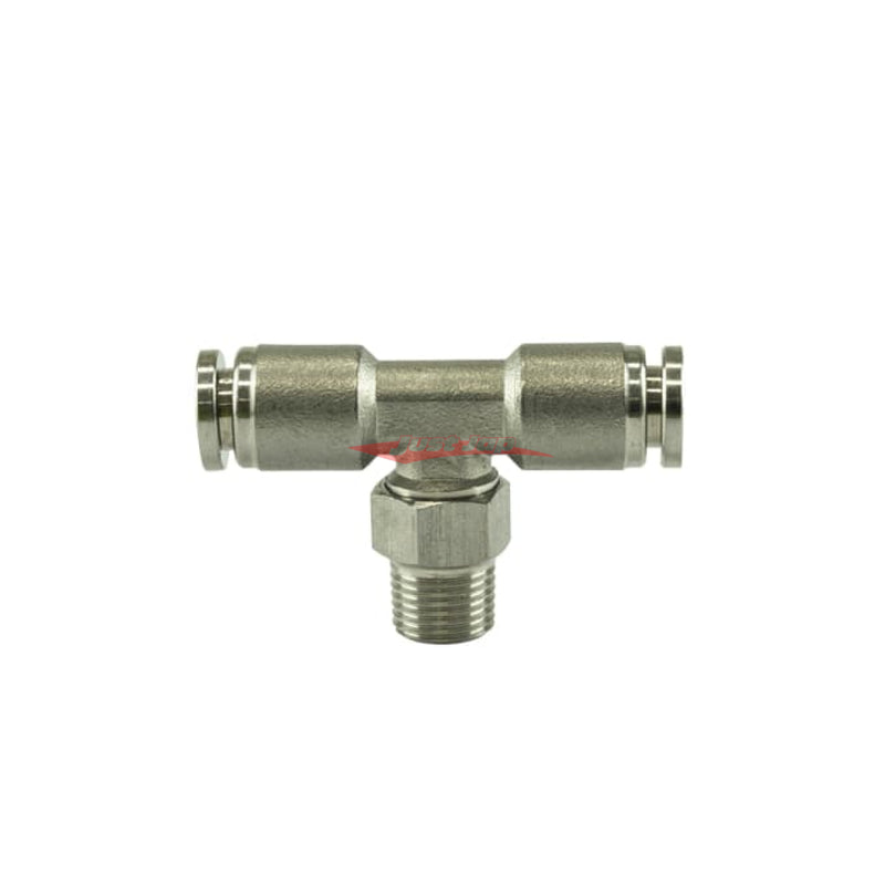 Turbosmart 1/8" NPT Tee Pushloc Fitting - SS - 1/4"