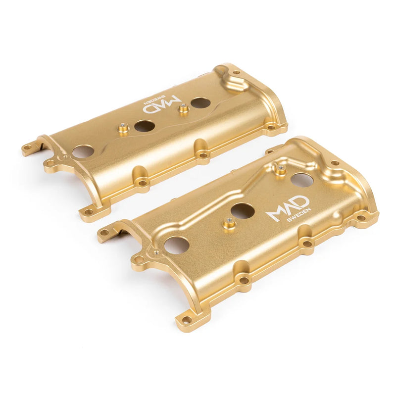 MAD Sweden Billet Camshaft Valve Cover Set (Dry Sump / Black) Fits Nissan R35 GTR VR38DETT