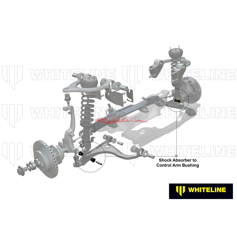 Whiteline Front Lower Control Arm Outer Shock Absorber Bushing Kit Fits Nissan R35 GTR