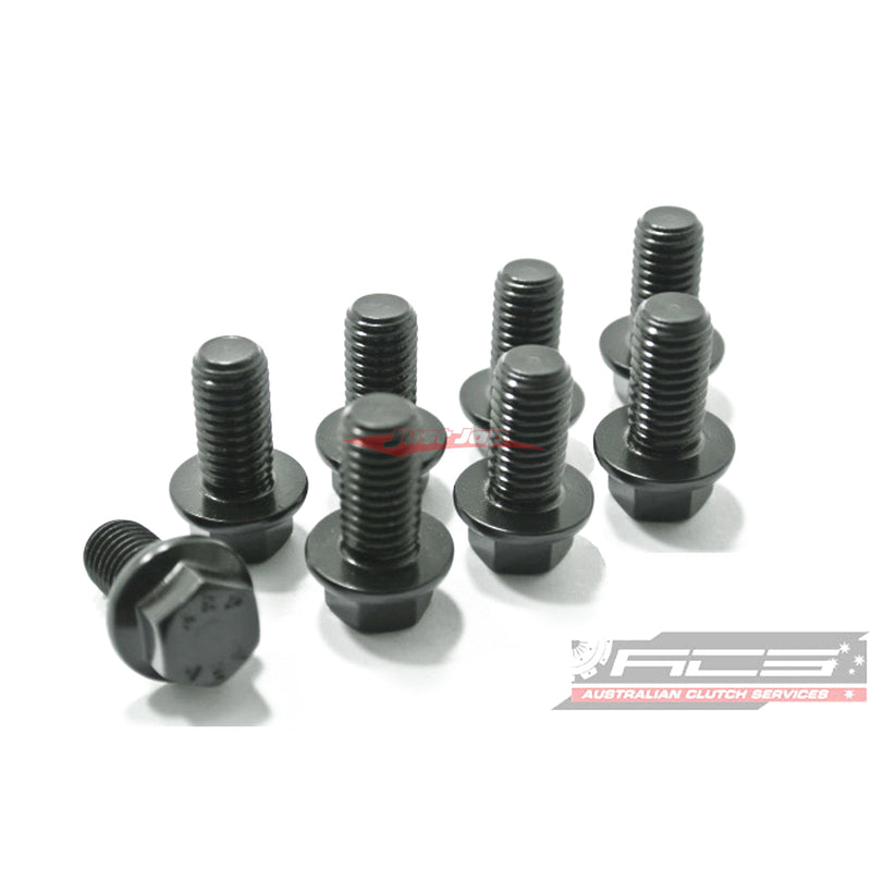 Xtreme Clutch Pressure Plate Bolts fits Nissan SR20/RB20/RB25/RB26/VQ35 (M8xP1.25 - 17.3mm - 9pce Set)