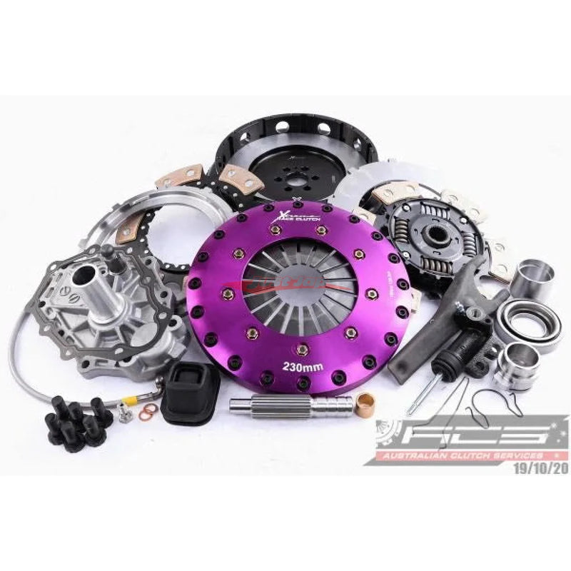 Xtreme Twin Plate Race Clutch 230mm (Ceramic Sprung Centre) Fits Nissan GTR R32/R33 & R34 GT-T & C34 Stagea (Pull Type)