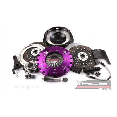 Xtreme Twin Plate Race Clutch 230mm (Organic Solid Centre) inc SMF & CSC Fits Toyota Supra JZA80 V160 6 Speed (2JZ-GTE)