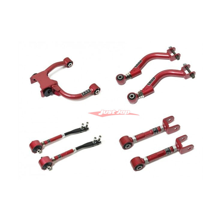 ZSS 8 Piece Suspension Arm Kit (Pillow Ball / Hardened Rubber) Fits Nissan R33 GTS-4 & GTR, R34 GT-4 & C34 Stagea (4WD)