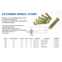 ZSS Extended Wheel Stud Set Fits Subaru Impreza / WRX GC/GD & WRX VB/VN, BRZ, Toyota 86/GR86 & Nissan C34/R32/R33/R34/R35/S14/S15/N14/N15/N16/B17/V35/V36/V37/Z32/Z33/Z34