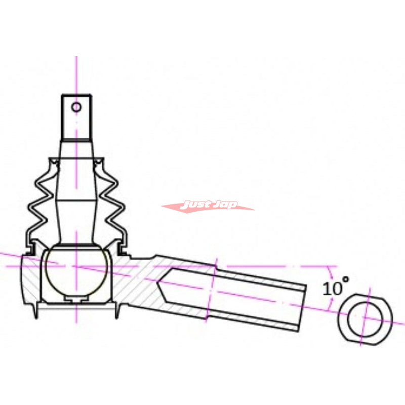 ZSS Forged High Angle Tie Rod Ends (14mm) fits Nissan S14/S15 (W/ HICAS) / R32/R33/R34/A31/C33/C34/C35
